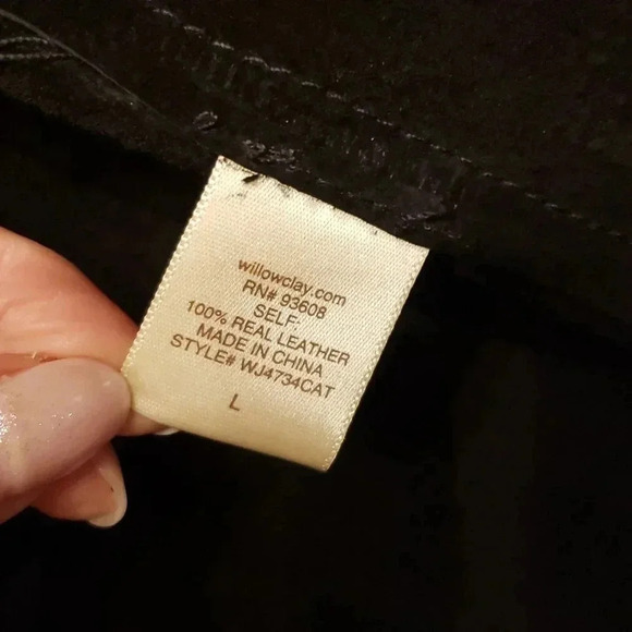 Willow clay 100% real suede jacket with tassels size L NWOT - Picture 10 of 12